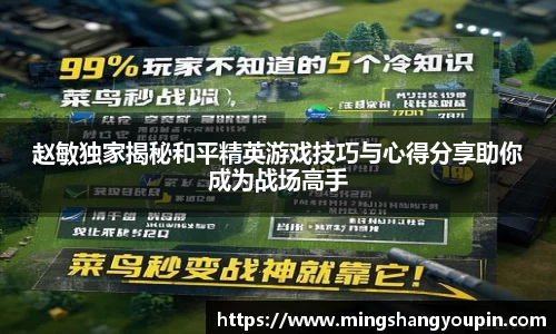 赵敏独家揭秘和平精英游戏技巧与心得分享助你成为战场高手